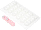 Pastry Tek 6 Cavities Flower Mold, 1 Oven-Ready Flower Chocolate Mold - Flexible, Freezable, White Silicone Flower Candy Mold, Easy Release, For Baking - Restaurantware