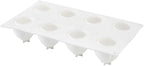 Restaurantware-Pastry Tek 8 Cavities Fruit Mold, 1 Oven-Ready Dessert Mold - Flexible, Freezable, White Silicone 3D Candy Mold, Easy Release, For Baking