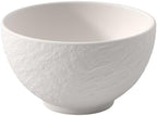Villeroy & Boch Manufacture Rock Blanc Small Rice Bowl, Premium Porcelain, Made in Germany, 6.75 oz Capacity, 4.25 x 2.5 in, Matte White