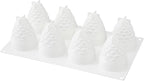 Pastry Tek 8 Cavities Pineapple Mold, 1 Oven-Ready Pineapple Jello Mold - Flexible, Freezable, White Silicone Tropical Fondant Mold, Easy Release, For Baking - Restaurantware