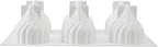 Pastry Tek 6 Cavities Spiral Silicone Mold, 1 Oven-Ready Spiral Mold - Flexible, Freezable, White Silicone Spiral Jello Mold, Easy Release, For Baking - Restaurantware