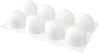 Restaurantware-Pastry Tek 8 Cavities Ball Mold, 1 Oven-Ready Chocolate Mold - Flexible, Freezable, White Silicone Baking Mold, Easy Release, For Making Candies or Chocolates