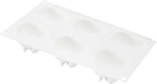 Pastry Tek 6 Cavities Chocolate Bunny Mold, 1 Oven-Ready Easter Candy Mold - Flexible, Freezable, White Silicone Bunny Pan, Easy Release, For Baking - Restaurantware