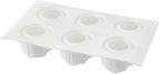Pastry Tek 6 Cavities Rose Baking Molds, 10 Oven-Ready 3D Rose Molds - Flexible, Freezable, White Silicone Chocolate Molds, Easy Release, For Making Candies or Chocolates - Restaurantware