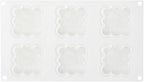 Restaurantware Pastry Tek 6 Cavity Cloud Molds, 10 Oven-Ready Bubble Cake Molds - Flexible, Freezable, White Silicone, Easy Release, For Baking