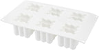 Restaurantware-6 Cavities Pastry & Baking Mold, 1 Oven-Ready 3D Mold - Flexible, Freezable, White Silicone Silicone Mold For Baking, Easy Release, For Chocolate, Cheesecake, Jelly, Or Mousse