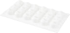 Pastry Tek 6 Cavities Flower Mold, 1 Oven-Ready Flower Chocolate Mold - Flexible, Freezable, White Silicone Flower Candy Mold, Easy Release, For Baking - Restaurantware