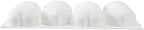 Pastry Tek 8 Cavities Heart Molds, 10 Oven-Ready Heart Pans - Flexible, Freezable, White Silicone Heart Shaped Molds, Easy Release, For Baking - Restaurantware