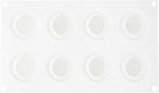 Restaurantware-Pastry Tek 8 Cavities Strawberry Silicone Mold, 1 Oven-Ready Strawberry Mold - Flexible, Freezable, White Silicone Fruit Silicone Mold, Easy Release, For Baking