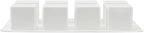 Pastry Tek 8 Cavities Square Cupcake Pan, 1 Oven-Ready Square Mold - Flexible, Freezable, White Silicone Petit Four Mold, Easy Release, For Baking - Restaurantware