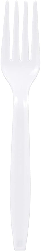 500 Count Heavy Duty White Plastic Forks Disposable Utensils Party Cutlery Heavyweight