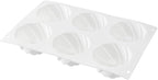 Pastry Tek 6 Cavities Mini Bundt Cake Pans, 10 Oven-Ready Mini Fluted Tube Cake Pans - Flexible, Freezable, White Silicone Baking Molds, Easy Release, For Baking Cupcakes or Donuts - Restaurantware