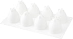 Restaurantware-Pastry Tek 8 Cavities Strawberry Silicone Mold, 1 Oven-Ready Strawberry Mold - Flexible, Freezable, White Silicone Fruit Silicone Mold, Easy Release, For Baking