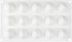 Restaurantware-Pastry Tek 15 Cavities Strawberry Silicone Mold, 1 Oven-Ready Strawberry Mold - Flexible, Freezable, White Silicone Fruit Silicone Mold, Easy Release, For Baking