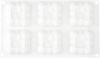 Restaurantware Pastry Tek 6 Cavity Cloud Molds, 10 Oven-Ready Bubble Cake Molds - Flexible, Freezable, White Silicone, Easy Release, For Baking