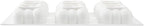 Restaurantware Pastry Tek 6 Cavity Cloud Molds, 10 Oven-Ready Bubble Cake Molds - Flexible, Freezable, White Silicone, Easy Release, For Baking
