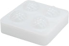 Pastry Tek 4 Cavities Fruit Silicone Mold, 1 Oven-Ready Berry Mold - Flexible, Freezable, White Silicone Lychee Berry Mold, Easy Release, For Baking - Restaurantware