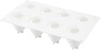 Restaurantware-Pastry Tek 8 Cavities Strawberry Silicone Mold, 1 Oven-Ready Strawberry Mold - Flexible, Freezable, White Silicone Fruit Silicone Mold, Easy Release, For Baking