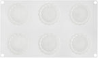 Pastry Tek 6 Cavities Spiral Silicone Mold, 1 Oven-Ready Spiral Mold - Flexible, Freezable, White Silicone Spiral Jello Mold, Easy Release, For Baking - Restaurantware