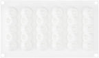 Pastry Tek 6 Cavities Flower Mold, 1 Oven-Ready Flower Chocolate Mold - Flexible, Freezable, White Silicone Flower Candy Mold, Easy Release, For Baking - Restaurantware