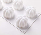 Halloween Pumpkin Silicone Molds for Mousse Cake, 3D Baking Dessert Molds for Chocolate, Pudding, Jelly, Cheesecake, Pastry (6-Cavity)