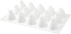 Restaurantware-Pastry Tek 15 Cavities Strawberry Silicone Mold, 1 Oven-Ready Strawberry Mold - Flexible, Freezable, White Silicone Fruit Silicone Mold, Easy Release, For Baking