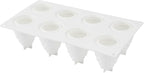 Pastry Tek 8 Cavities Pineapple Mold, 1 Oven-Ready Pineapple Jello Mold - Flexible, Freezable, White Silicone Tropical Fondant Mold, Easy Release, For Baking - Restaurantware