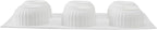 Pastry Tek 6 Cavities Donut Pans, 10 Ridge Design Donut Molds - Oven-Ready, Flexible, White Silicone Bagel Pans, Freezable, Easy Release - Restaurantware