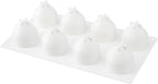 Restaurantware-Pastry Tek 8 Cavities Fruit Mold, 1 Oven-Ready Dessert Mold - Flexible, Freezable, White Silicone 3D Candy Mold, Easy Release, For Baking