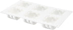 Restaurantware Pastry Tek 6 Cavity Cloud Molds, 10 Oven-Ready Bubble Cake Molds - Flexible, Freezable, White Silicone, Easy Release, For Baking