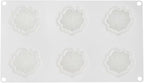 Restaurantware-Pastry Tek 6 Cavities Pumpkin Cake Mold, 1 Oven-Ready 3D Pumpkin Mold - Flexible, Freezable, White Silicone Baking Mold, Easy Release, For Baking Treats