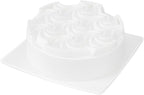 Restaurantware Pastry Tek 6.8 Inch Swirl Cake Pan 1 Oven-Ready Silicone Bundt Cake Pan - Flexible Freezable White Silicone Small Cake Mold Easy Release For Baking Desserts