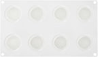 Restaurantware-Pastry Tek 8 Cavities Fruit Mold, 1 Oven-Ready Dessert Mold - Flexible, Freezable, White Silicone 3D Candy Mold, Easy Release, For Baking