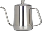 Toyvian Gooseneck Kettle 600ML Metal Coffee Kettle, Coffee Thin Spout, Gooseneck Pitcher, Narrow Spout Pot, Dripper Stainless Steel Water Bottle
