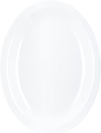 Carlisle FoodService Products Kingline Plastic Oval Platter Oval Tray for Home and Restaurant, Melamine, 12 x 9 Inches, White