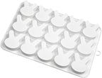 TUKE 15-Cavity Rabbit Candy Silicone Molds Chocolate Truffles Mold,Whiskey Ice Cube Tray,Grid Fondant Mould,Hard Candy Mold Pralines Gummy Jelly Mold (Rabbit H)