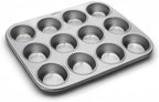 Fox Run Muffin and Cupcake Pan, 12 Standard Cup, Stainless Steel