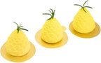 Pastry Tek 8 Cavities Pineapple Molds, 10 Oven-Ready Pineapple Jello Molds - Flexible, Freezable, White Silicone Tropical Fondant Molds, Easy Release, For Baking - Restaurantware