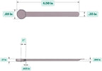1/8 Teaspoon (0.625 mL | A Pinch) Long Handle Scoop for Measuring Coffee, Pet Food, Grains, Protein, Spices and Other Dry Goods (Pack of 25)
