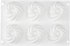 Pastry Tek 6 Cavities Mini Bundt Cake Pans, 10 Oven-Ready Mini Fluted Tube Cake Pans - Flexible, Freezable, White Silicone Baking Molds, Easy Release, For Baking Cupcakes or Donuts - Restaurantware