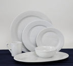 Tuxton China ALH-136 Platter, 13-3/4" x 10", Oval, Wide Rim,Rolled Edge, Microwave and Dishwasher Safe, Oven Proof, Fully Vitrified, Alaska, Porcelain White, Pack of 12