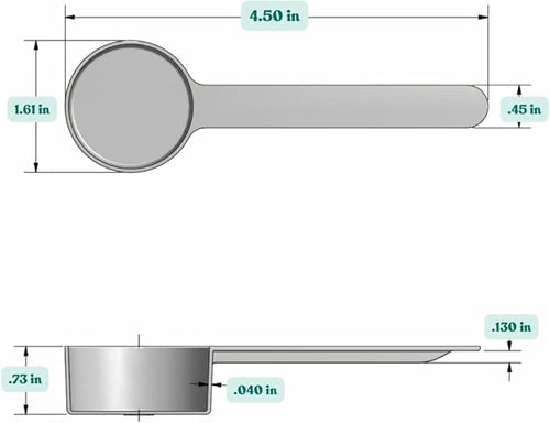 4 Teaspoon (20 mL) Long Handle Scoop for Measuring Coffee, Pet Food, Grains, Protein, Spices and Other Dry Goods (Pack of 10)