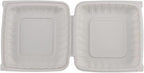 TIYA Clamshell Food Containers - White Bulk 150 Pack, 9x9 in - BPA-Free Plastic To-Go Containers - Microwavable, Hinged, Tall Reusable Clamshells - Great for Meal Prep