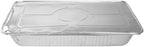Restaurantware-LIDS ONLY: 25 Foil Pan Lids, Fits Full Size Steam Table Lid, Oven-Ready Tray Lids, Freezable, Silver Aluminum Disposable Turkey Pan Covers, Pans Sold Separately