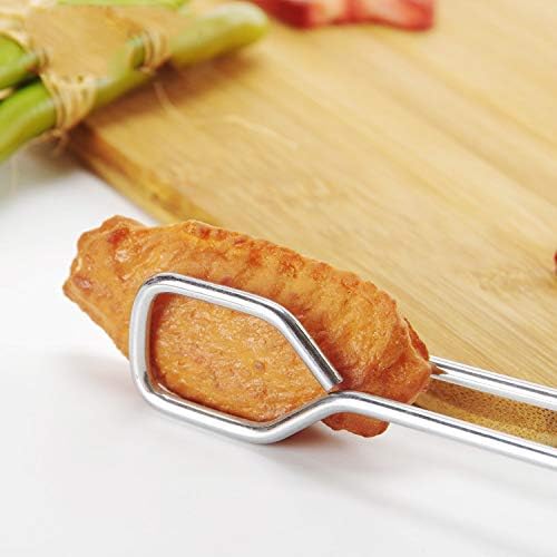 Food Tongs, Feeyei Heavy Duty Stainless Steel Kitchen Tongs for Cooking, Barbecue, Serving Scissors Tongs 10 Inches 2 packs (Blue)