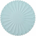 Heat-Resistant Silicone Trivet Mats, Non-Slip Hot Plate Holder for Kitchen Countertops & Dining Table, Reusable Pot Holder Pad with Secure Grip, Dishwasher Safe (Sea Sky Blue, Diameter: 30cm/11.81")