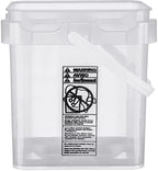 House Naturals Clear Food Grade Made in USA Plastic Bucket with lids, (Pack of 3) (5 Gallon)