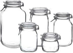 Bormioli Rocco Fido Clear Glass Jar with 85 mm Gasket, 2 Liter