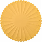 Heat-Resistant Silicone Trivet Mats, Non-Slip Hot Plate Holder for Kitchen Countertops & Dining Table, Reusable Pot Holder Pad with Secure Grip, Dishwasher Safe (Yellow, Diameter: 18cm/7.09")