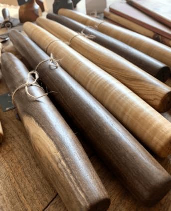 Handmade French Rolling Pin Set: 12 & 20 Wooden Rolling Pins for Baking, Dough, Pizza, Chapati, and Tortilla. Crafted in Kentucky. (Maple, Set (12 Inch & 20 Inch))